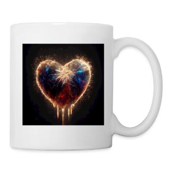 Herz Love Abstract Collection 21 - Tasse - Weiß - Rechts