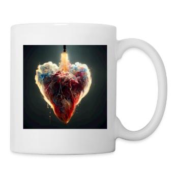 Herz Love Abstract Collection 17 - Tasse - Weiß - Rechts