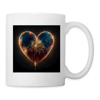 Herz Love Abstract Collection 23 - Tasse - Weiß - Rechts