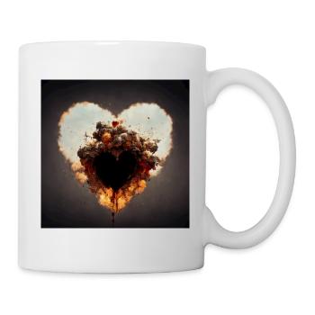 Herz Love Abstract Collection 28 - Tasse - Weiß - Rechts