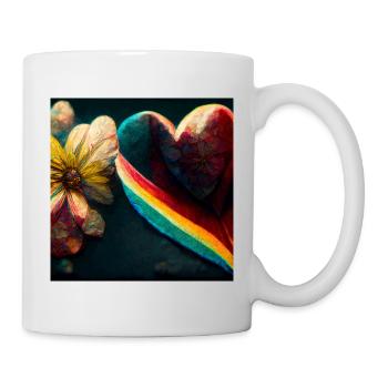 Herz Love Abstract Collection 38 - Tasse - Weiß - Rechts