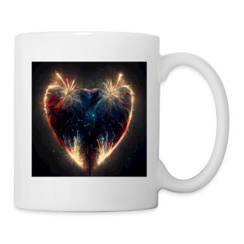 Herz Love Abstract Collection 20 - Tasse - Weiß - Rechts