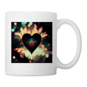 Herz Love Abstract Collection 24 - Tasse - Weiß - Rechts