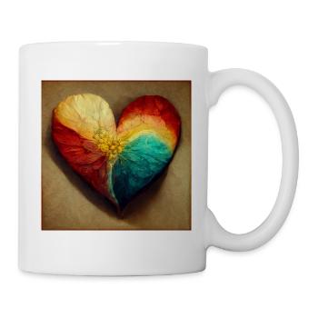 Herz Love Abstract Collection 36 - Tasse - Weiß - Rechts