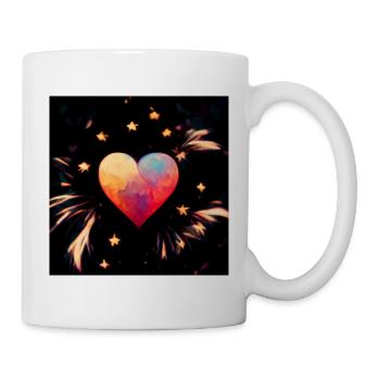 Herz Love Abstract Collection 27 - Tasse - Weiß - Rechts