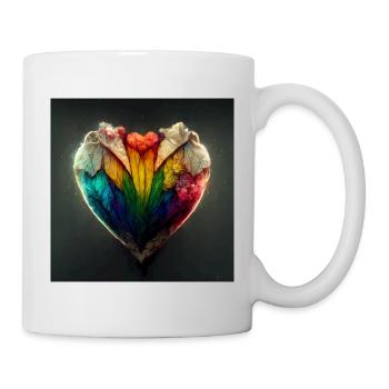 Herz Love Abstract Collection 37 - Tasse - Weiß - Rechts