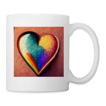 Herz Love Abstract Collection 39 - Tasse - Weiß - Rechts