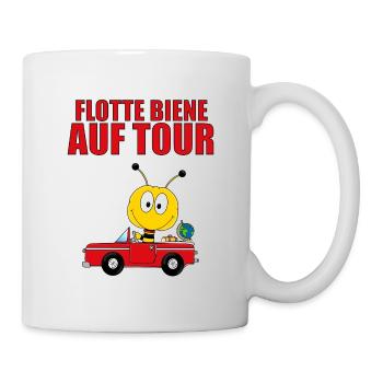 FLOTTE BIENE AUF TOUR - AUTO - REISE - URLAUB - Tasse - Weiß - Rechts