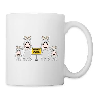 ZUHAUSE IST, WO MEINE ZIEGEN SIND - FAMILIE - TIER - Tasse - Weiß - Rechts