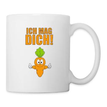 ICH MAG DICH! - MÖHRE - GEMÜSE - LIEBE - KAROTTE - Tasse - Weiß - Rechts