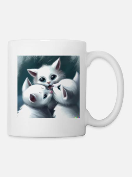 Katzen - Tasse - Weiß