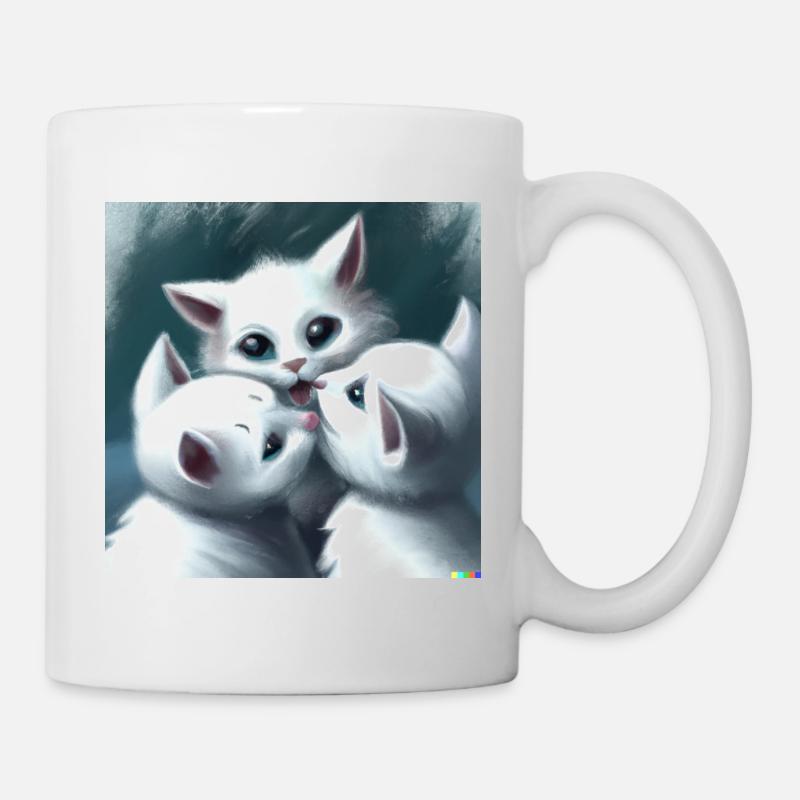 Katzen - Tasse - Weiß
