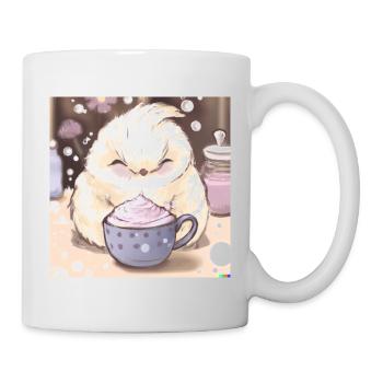 Fluffiges Tierchen - Tasse - Weiß - Rechts