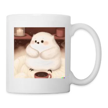 Fluffiges Tierchen - Tasse - Weiß - Rechts