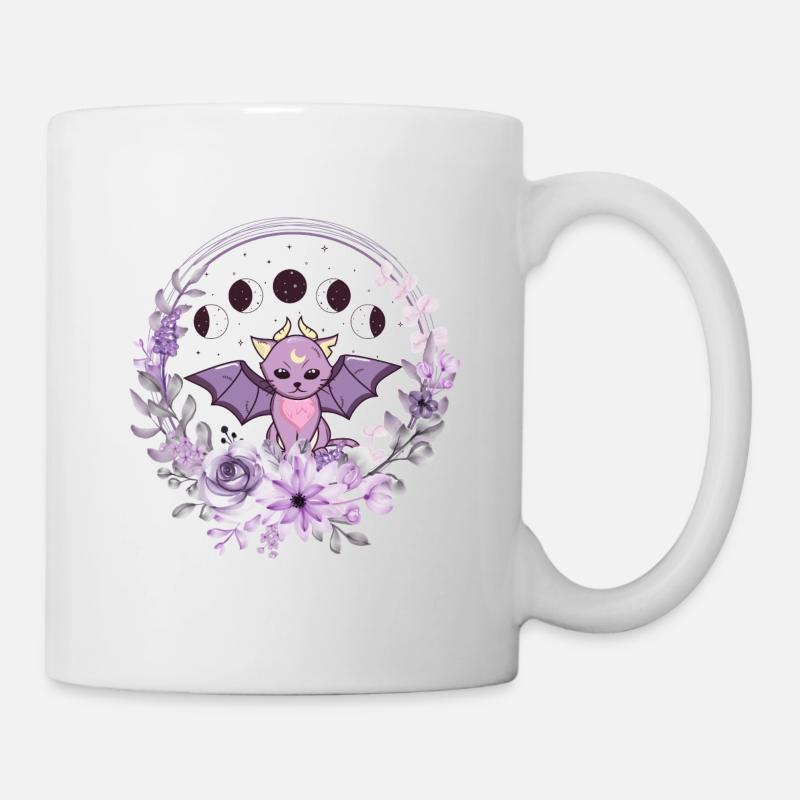 Lune Catbat - Mug blanc - blanc