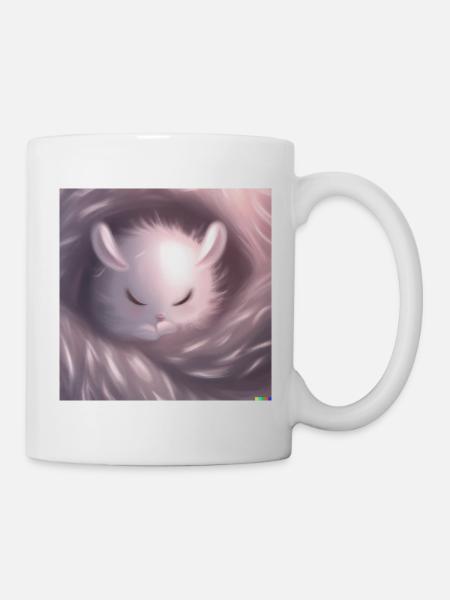 Fluffiges Tierchen - Tasse - Weiß