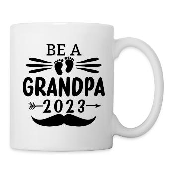 Werdender Opa 2023, 2023 werde ich Opa, 2023 Opa - Tasse - Weiß - Rechts