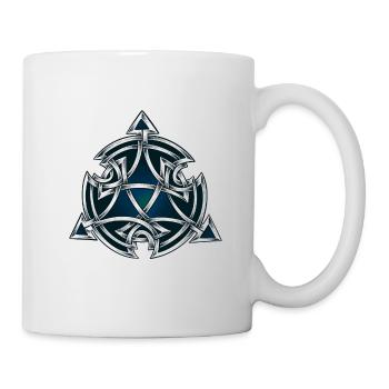 Symbole celtique noir & vert dotwork - Mug blanc - blanc - Droite