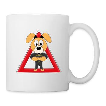 ACHTUNG WACHHUND - HUND - SECURITY - TIERISCH - Tasse - Weiß - Rechts