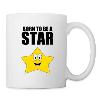 BORN TO BE A STAR - STERN - KIND - BABY - Tasse - Weiß - Rechts