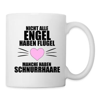 KATZEN - KATZE - NICHT ALLE ENGEL HABEN FLÜGEL... - Tasse - Weiß - Rechts