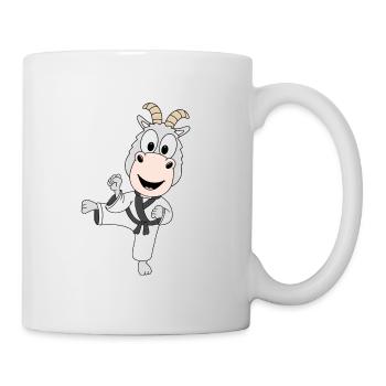 ZIEGE - KARATE - JUDO - SELBSTVERTEIDIGUNG - Tasse - Weiß - Rechts