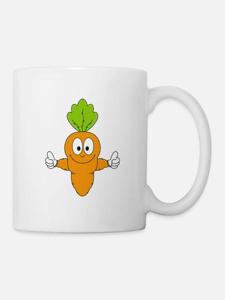 GEMÜSE - MÖHRE - MÖHRCHEN - KAROTTE - GESUND - Tasse - Weiß