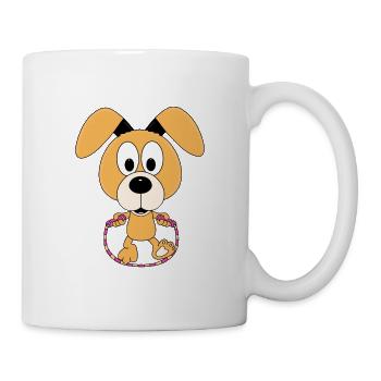 HUND - SPRINGSEIL - SEILSPRINGEN - FIT - FITNESS - Tasse - Weiß - Rechts
