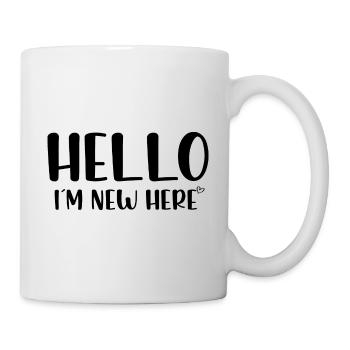 Bonjour je suis nouveau ici - Mug blanc - blanc - Droite
