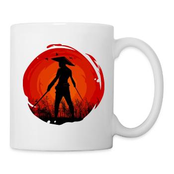 Samurai Ninja Asia Manga Anime Sun - Mug - white - Right