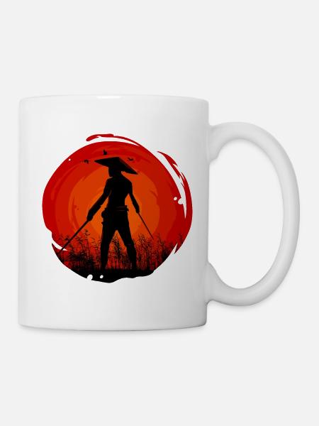 Samurai Ninja Asia Manga Anime Soleil - Mug blanc - blanc