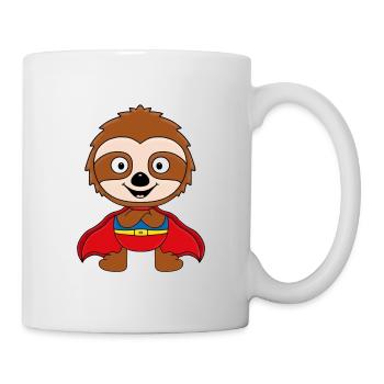 FAULTIER - SUPERHELD - TIER - TIERISCH - Tasse - Weiß - Rechts