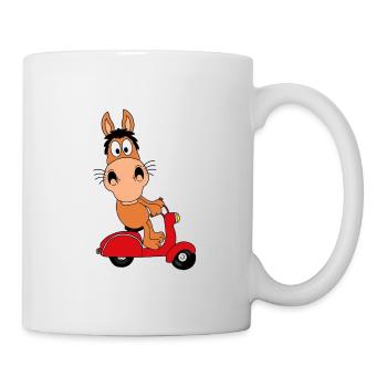 PFERD - PONY - ROLLER - TIER - TIERISCH - Tasse - Weiß - Rechts