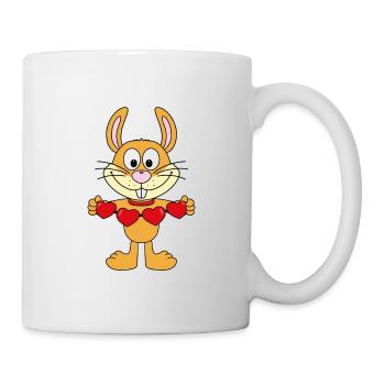 HASE - LIEBE - LOVE - HERZEN - TIER - TIERISCH - Tasse - Weiß - Rechts