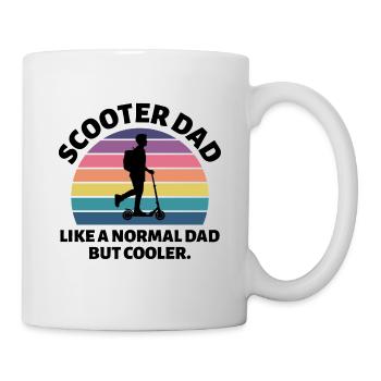 Elektroroller Papa Fahrer E-Scooter Vatertag - Tasse - Weiß - Rechts