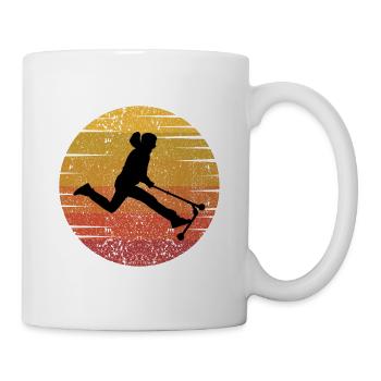 Stunt Scooter Freestyle Scootering Vintage Retro - Tasse - Weiß - Rechts