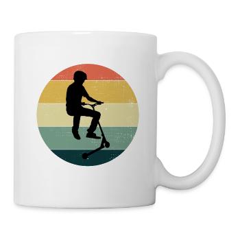 Stunt Scooter Freestyle Scootering Vintage Retro - Tasse - Weiß - Rechts