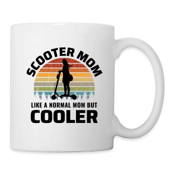 Electric Scooter Mom E-Scooter Vintage Retro - Mug - white - Right