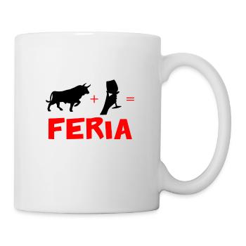 Taureau + Alcool / Vin rouge = Feria - Mug blanc - blanc - Droite