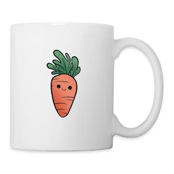 Ultra süße Cartoon Karotte - Tasse - Weiß - Rechts