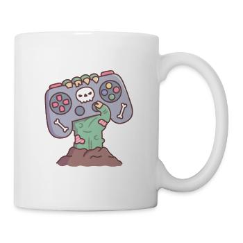 Zombie Ghoul Main Saisit la console de jeu - Mug blanc - blanc - Droite