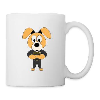 HUND - WACHHUND - SECURITY - TÜRSTEHER - TIERISCH - Tasse - Weiß - Rechts