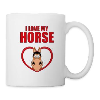 I LOVE MY HORSE - PFERD - PFERDE - REITEN - LIEBE - Tasse - Weiß - Rechts