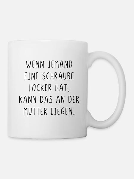 Schraube locker kann an der Mutter liegen - Tasse - Weiß
