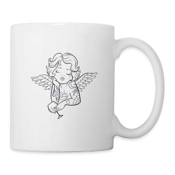 Kleiner tätowierter Engel - Tasse - Weiß - Rechts