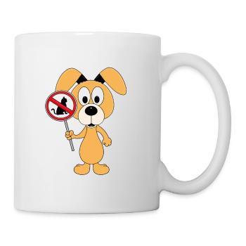 KATZEN VERBOTEN - HUND - TIERE - TIERISCH - Tasse - Weiß - Rechts