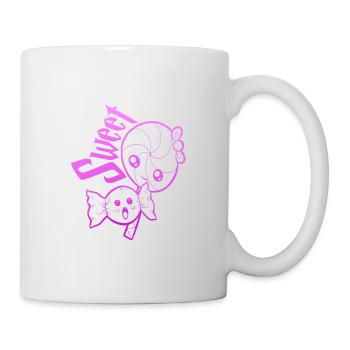 SWEET - bonbon sucette kawaii - Mug blanc - blanc - Droite