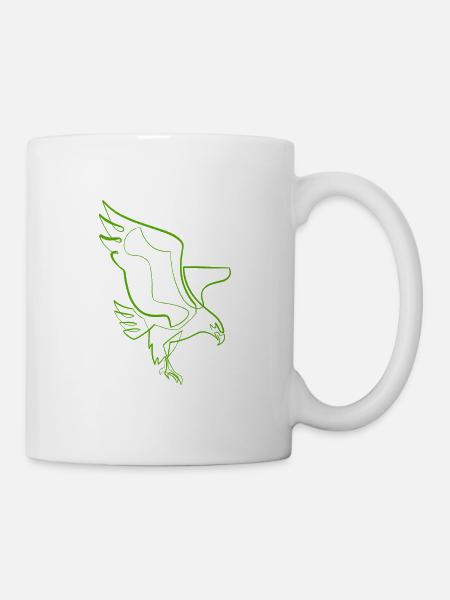 Eagle einzeilig / einzeilig - Tasse - Weiß