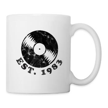 Jahrgang 1983 Retro 39 Geburtstag Geschenk - Tasse - Weiß - Rechts