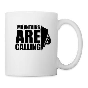 KLETTERN - BERGE - MOUNTAINS ARE CALLING - Tasse - Weiß - Rechts